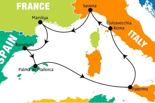 Costa Toscana Balear Adaları & Batı Akdeniz & Sicilya