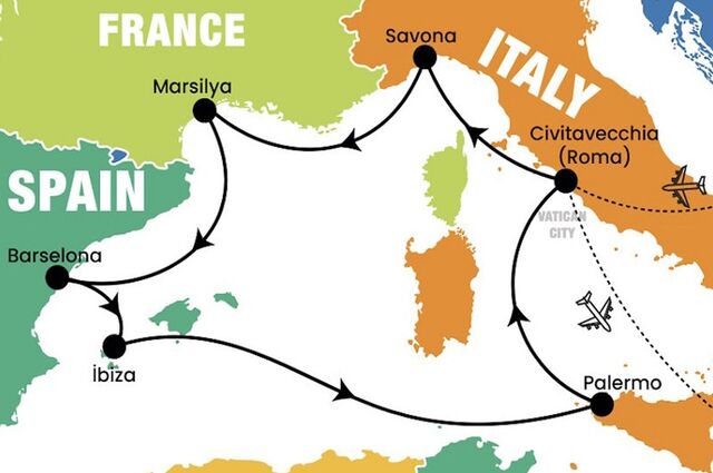 Costa Toscana ile Ibiza'lı & Batı Akdeniz & Sicilya (05.07.2025)